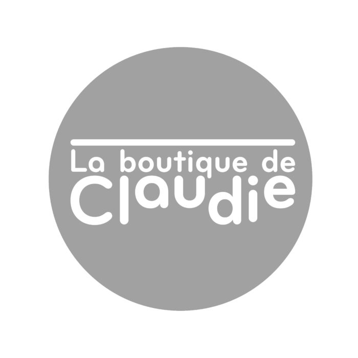 boutique de claudie, identité visuelle logo et vitrine. graphic design création chloé genet, chloegenet.ch