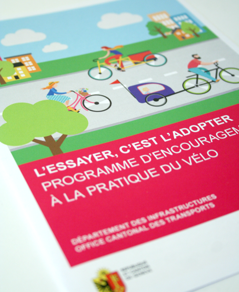 Flyers subvention vélo Etat de Genève 2019 Graphic et digital design chloé genet