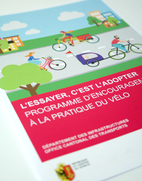 Flyers subvention vélo Etat de Genève 2019 Graphic et digital design chloé genet